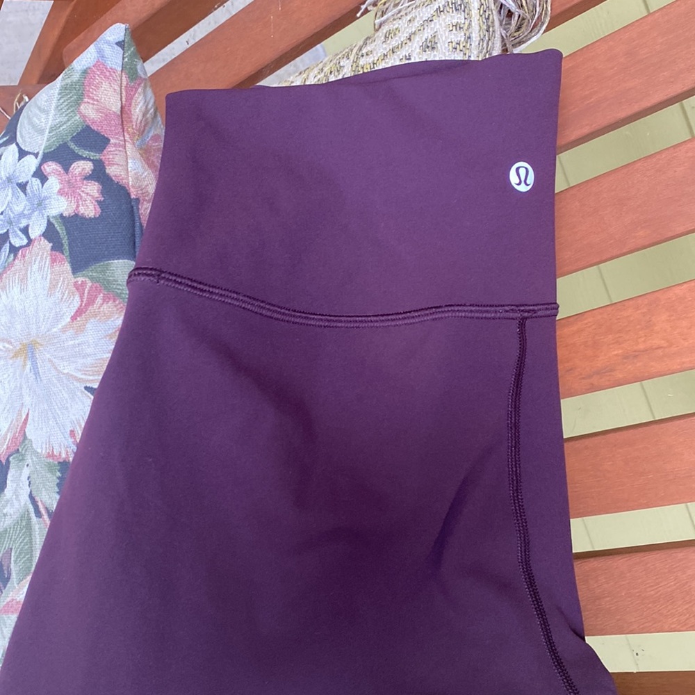 LULULEMON Women's Wunder Under Crop Hi-Rise Full-On Luxtreme 21" Dark Adobe Sz 8